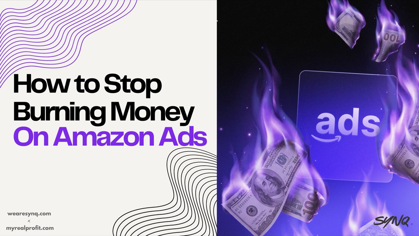 How to Stop Burning Money On Amazon Ads, keynote title slide